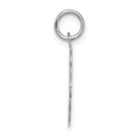 Sterling Silver Rhodium-plated Brocaded Letter F Initial Pendant view 2