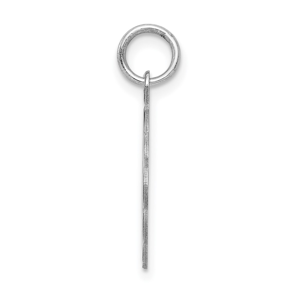 Sterling Silver/Rhodium-plated Brocaded Letter G Initial Pendant (QC4161G)