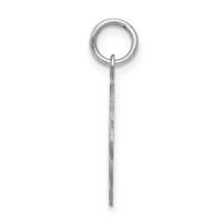 Sterling Silver Rhodium-plated Brocaded Letter G Initial Pendant view 2