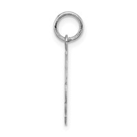 Sterling Silver Rhodium-plated Brocaded Letter H Initial Pendant view 2