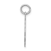 Sterling Silver Rhodium-plated Brocaded Letter I Initial Pendant view 2