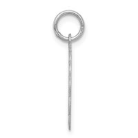 Sterling Silver Rhodium-plated Brocaded Letter K Initial Pendant view 2