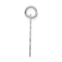 Sterling Silver Rhodium-plated Brocaded Letter L Initial Pendant view 2