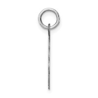 Sterling Silver Rhodium-plated Brocaded Letter N Initial Pendant view 2