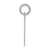Sterling Silver Rhodium-plated Brocaded Letter P Initial Pendant view 2
