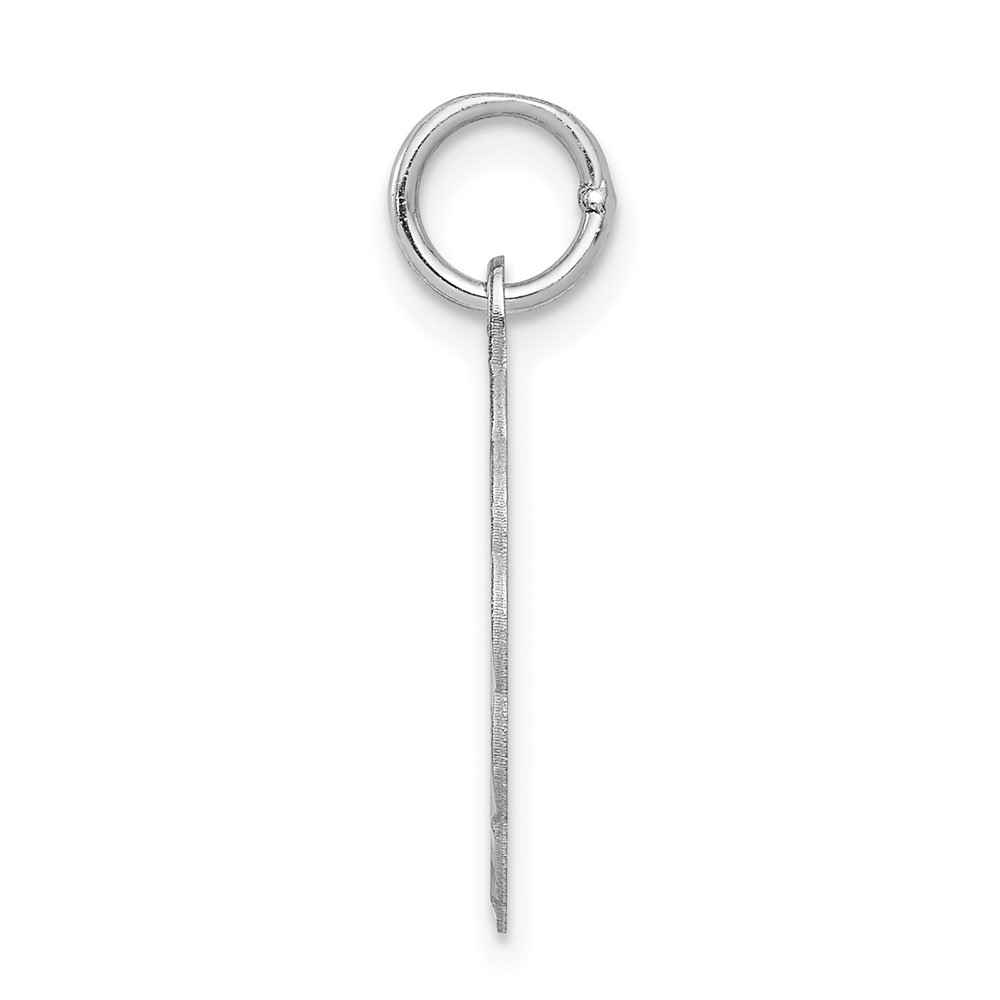 Sterling Silver/Rhodium-plated Brocaded Letter S Initial Pendant (QC4161S)