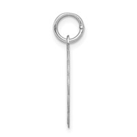 Sterling Silver Rhodium-plated Brocaded Letter S Initial Pendant view 2