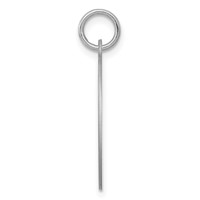 Sterling Silver Rhodium-plated Brocaded Letter a Initial Charm view 2