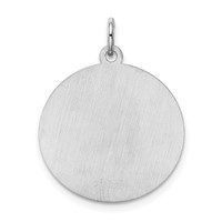Sterling Silver Rhodium-plated Brocaded Letter a Initial Charm view 4