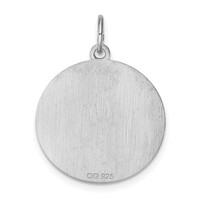 Sterling Silver Rhodium-plated Brocaded Letter C Initial Charm view 4
