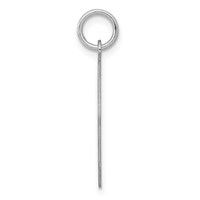 Sterling Silver Rhodium-plated Brocaded Letter F Initial Charm view 2