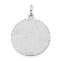 Sterling Silver Rhodium-plated Brocaded Letter G Initial Charm view 4