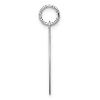 Sterling Silver Rhodium-plated Brocaded Letter H Initial Charm view 2