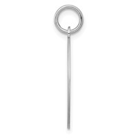 Sterling Silver Rhodium-plated Brocaded Letter I Initial Charm view 2