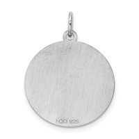 Sterling Silver Rhodium-plated Brocaded Letter I Initial Charm view 4