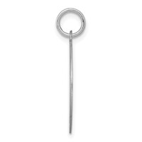 Sterling Silver Rhodium-plated Brocaded Letter J Initial Charm view 2