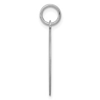 Sterling Silver Rhodium-plated Brocaded Letter K Initial Charm view 2