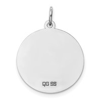 Sterling Silver Rhodium-plated Brocaded Letter K Initial Charm view 4