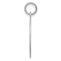 Sterling Silver Rhodium-plated Brocaded Letter L Initial Charm view 2