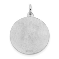 Sterling Silver Rhodium-plated Brocaded Letter L Initial Charm view 4