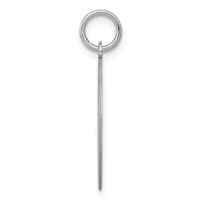 Sterling Silver Rhodium-plated Brocaded Letter M Initial Charm view 2