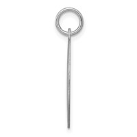 Sterling Silver Rhodium-plated Brocaded Letter O Initial Charm view 2
