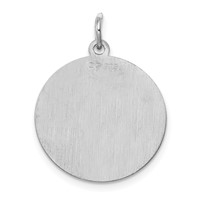 Sterling Silver Rhodium-plated Brocaded Letter O Initial Charm view 4
