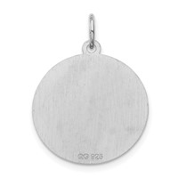 Sterling Silver Rhodium-plated Brocaded Letter R Initial Charm view 4