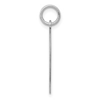 Sterling Silver Rhodium-plated Brocaded Letter S Initial Charm view 2