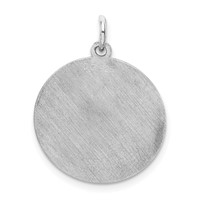 Sterling Silver Rhodium-plated Brocaded Letter S Initial Charm view 4