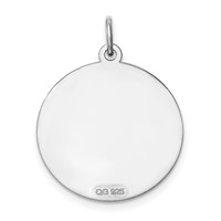 Sterling Silver Rhodium-plated Brocaded Letter V Initial Charm view 4