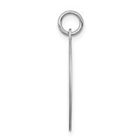 Sterling Silver Rhodium-plated Brocaded Letter W Initial Charm view 2