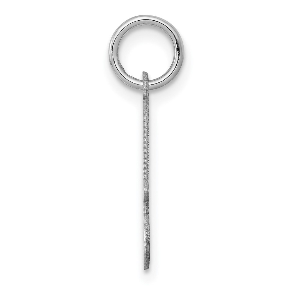 Sterling Silver Rhodium-plated Stamped Letter A Initial Charm (QC4163A)