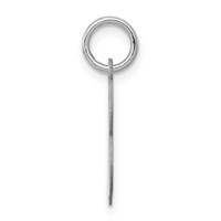 Sterling Silver Rhodium-plated Stamped Letter B Initial Charm view 2