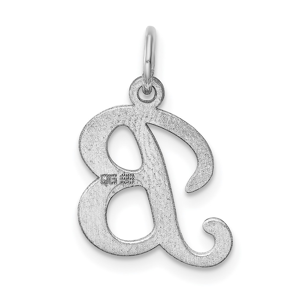 Sterling Silver Rhodium-plated Stamped Letter B Initial Charm (QC4163B)