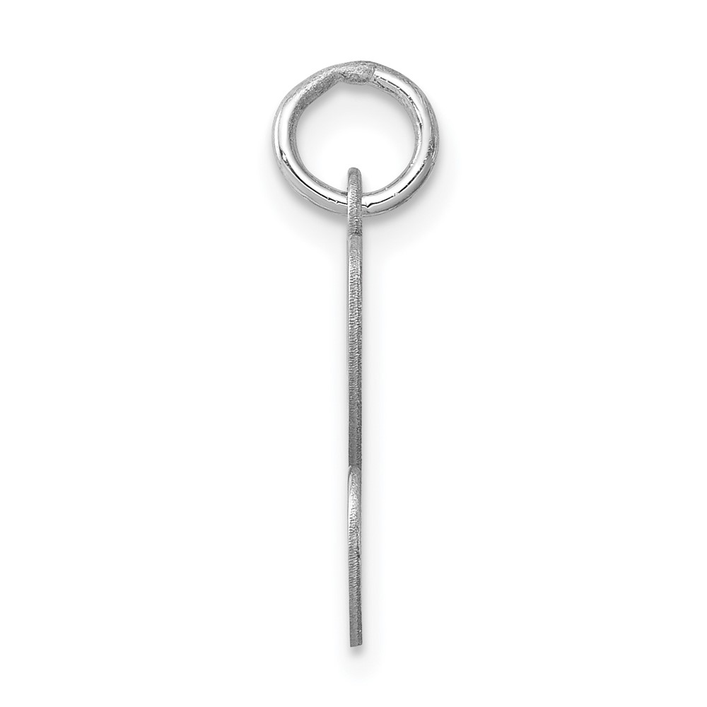 Sterling Silver Rhodium-plated Stamped Letter C Initial Charm (QC4163C)