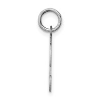 Sterling Silver Rhodium-plated Stamped Letter D Initial Charm view 2