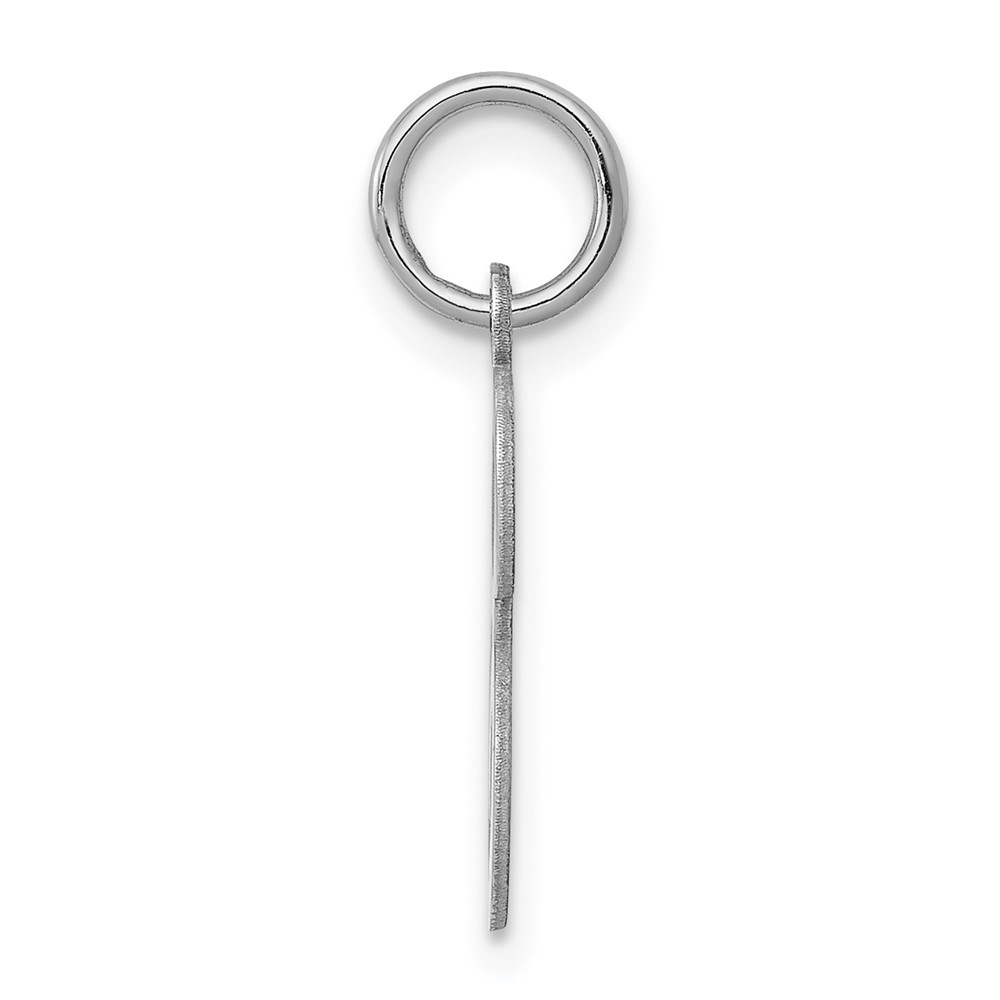 Sterling Silver Rhodium-plated Stamped Letter E Initial Charm (QC4163E)