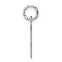 Sterling Silver Rhodium-plated Stamped Letter F Initial Charm view 2