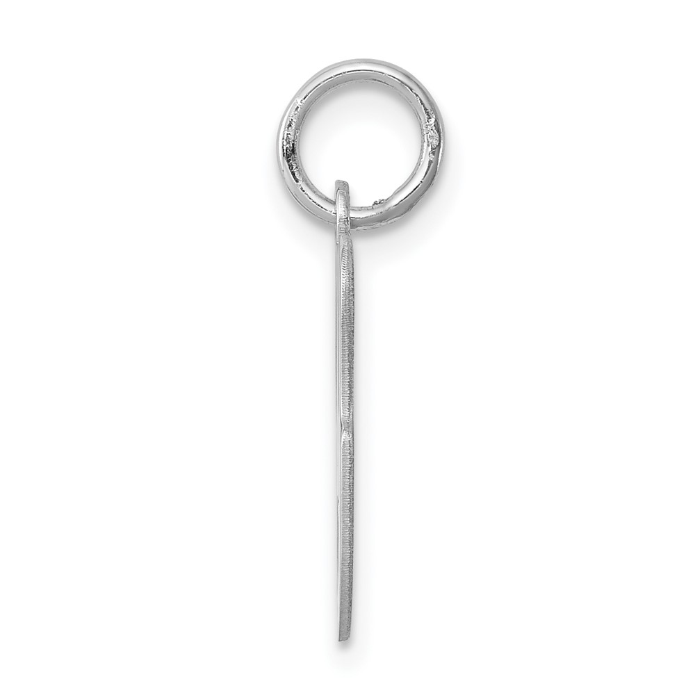 Sterling Silver Rhodium-plated Stamped Letter G Initial Charm (QC4163G)