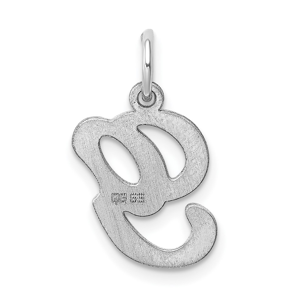 Sterling Silver Rhodium-plated Stamped Letter G Initial Charm (QC4163G)