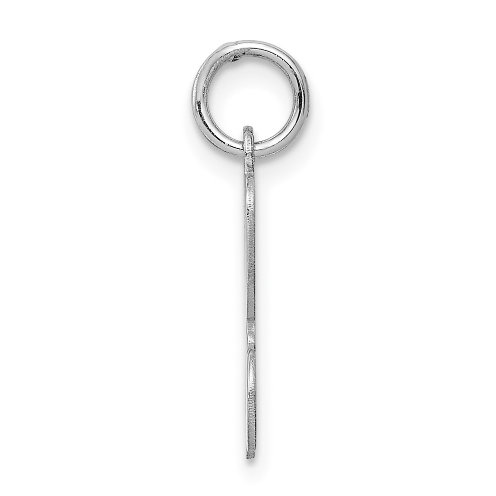 Sterling Silver Rhodium-plated Stamped Letter H Initial Charm (QC4163H)