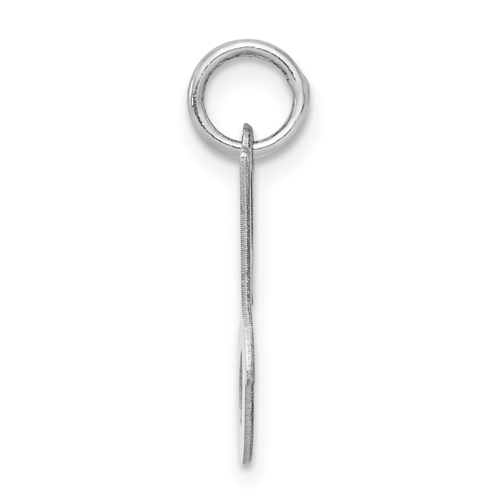 Sterling Silver Rhodium-plated Stamped Letter J Initial Charm (QC4163J)