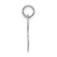 Sterling Silver Rhodium-plated Stamped Initial K Charm view 2