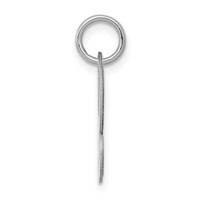 Sterling Silver Rhodium-plated Stamped Letter L Initial Charm view 2