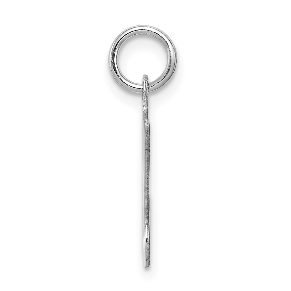 Sterling Silver Rhodium-plated Stamped Letter M Initial Charm (QC4163M)