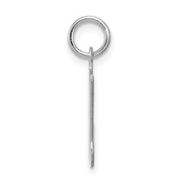 Sterling Silver Rhodium-plated Stamped Letter M Initial Charm view 2