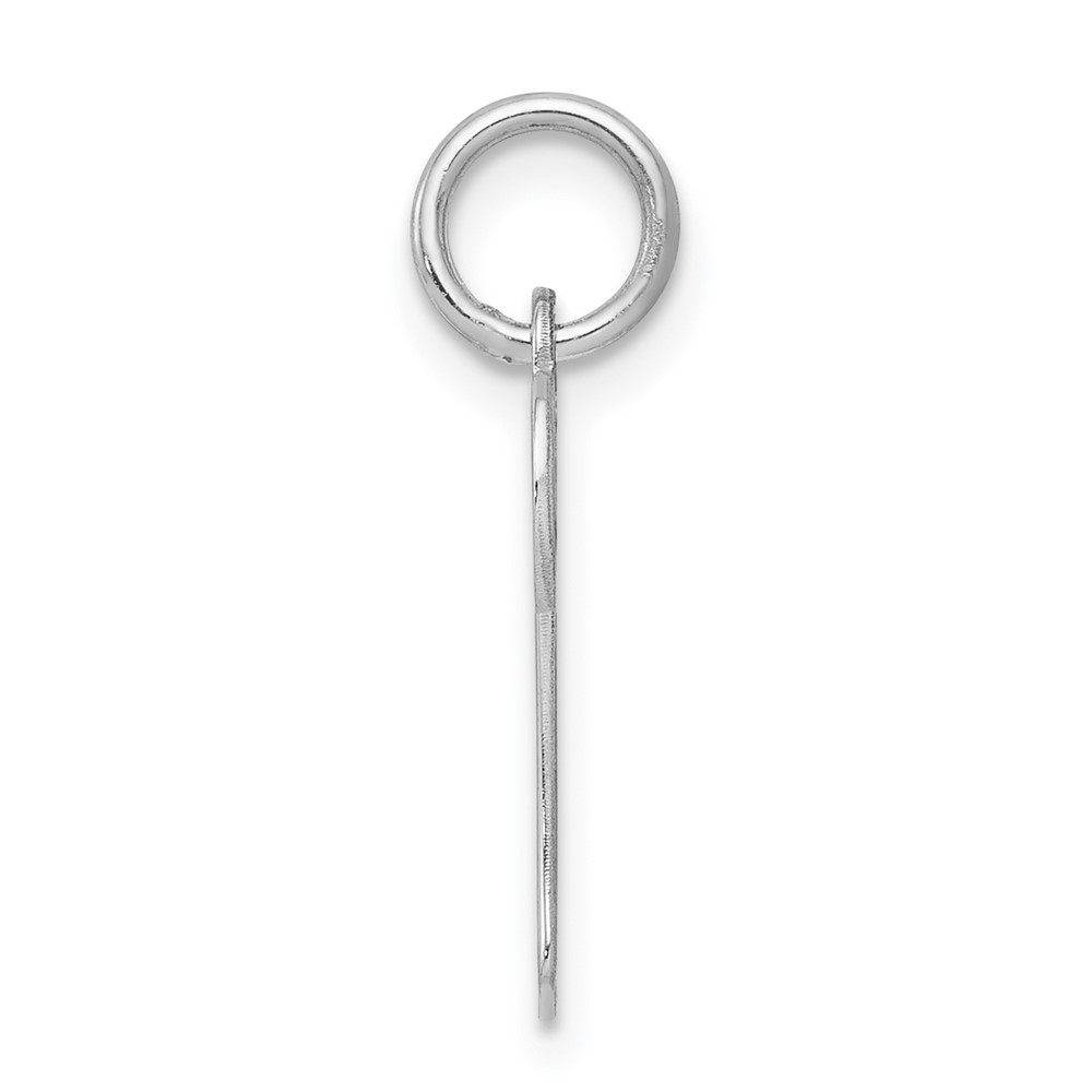 Sterling Silver Rhodium-plated Stamped Letter N Initial Charm (QC4163N)