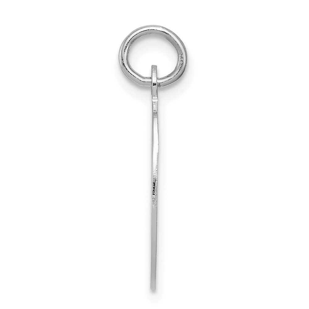 Sterling Silver Rhodium-plated Stamped Letter O Initial Charm (QC4163O)