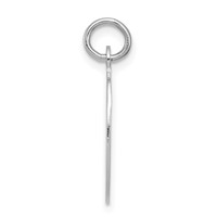 Sterling Silver Rhodium-plated Stamped Letter O Initial Charm view 2
